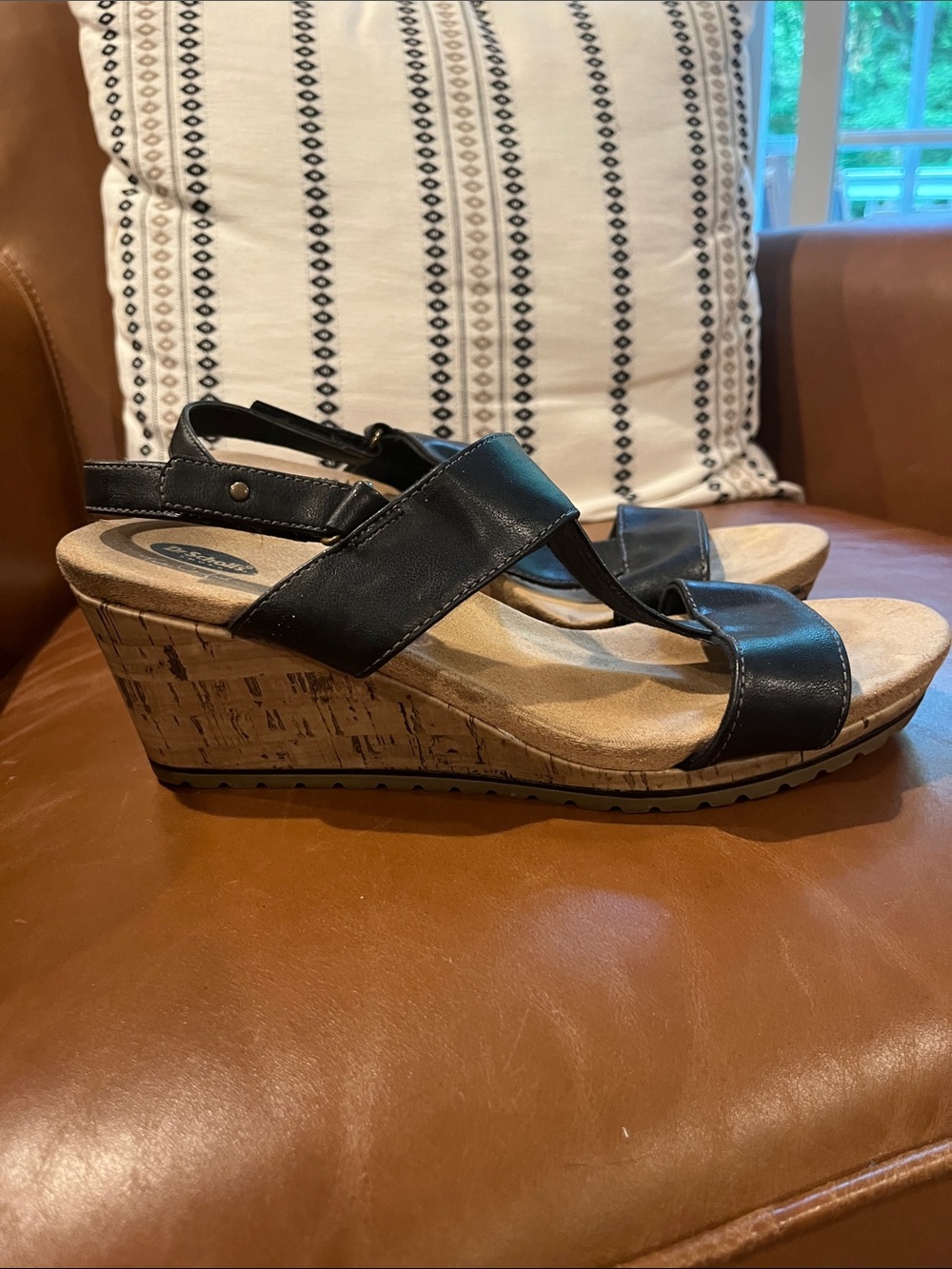 Dr. Scholl’s  Black Wedge Sandals